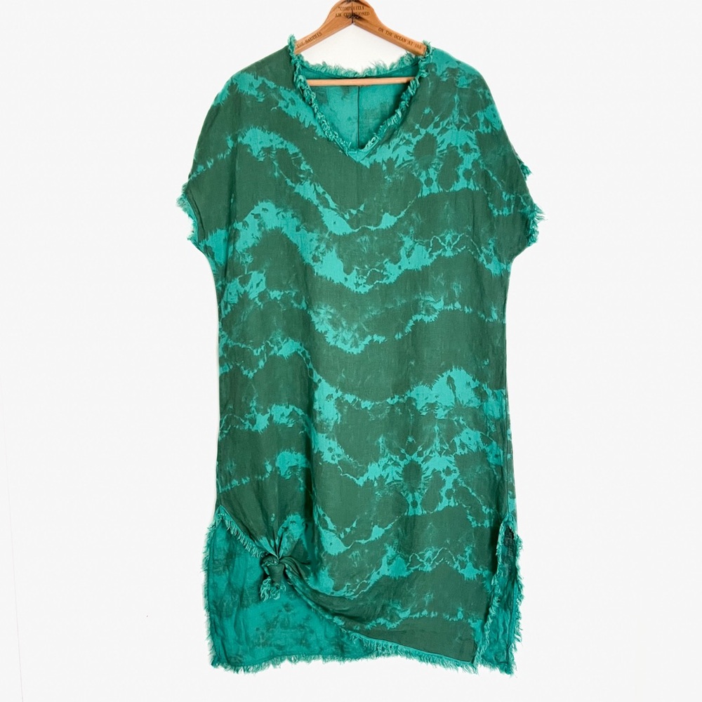 Marisima 100% Linen Italian Tie-Dye Dress